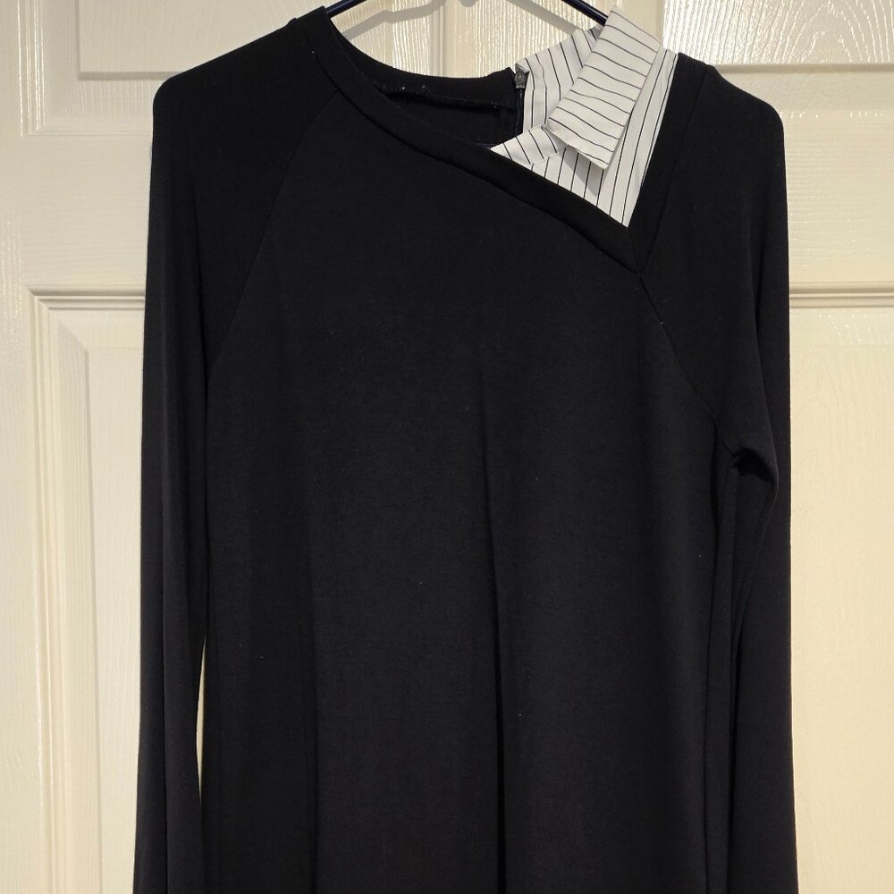Women French Connection Shirt Dress, Size XS-S, Navy Long Sleeve